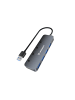 Wozinsky USB-A Hub Wozinsky WHS080YSS 4x USB 3.0 mit Schaltern – Grau in Grau