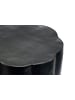FineBuy Beistelltisch in Schwarz / Aluminium / 41x41x50