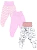 TupTam Baby Mädchen Strampelhose mit Fuß 3er Pack in rosa