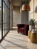 KADIMA DESIGN ESERA Teppichläufer Beige 67x180 Streifen Polypropylen Wohnraum in Beige