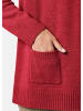 GOLDNER Kurzgröße:  Langarm Cardigan aus Merino in rot
