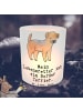 Mr. & Mrs. Panda Glas Windlicht Border Terrier Lebensretter mit ... in Transparent