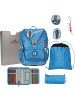 DerDieDas derdiedas Schulranzen Set 5-tlg. ErgoFlex Light Superflash Blue Ice in blau