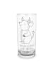 Mr. & Mrs. Panda Wasserglas Stier Astrologie mit Spruch in Transparent