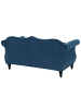 Beliani 2-Sitzer Sofa SKIEN in Blau/Schwarz - (W) 165 x (H) 91 x (L) 83 cm