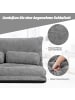 COSTWAY Bodensofa 3 in 1 Klappbar in Grau