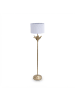 relaxdays Stehlampe in Weiß/ Gold - (H)152,5 x Ø33 cm