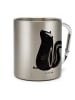 Mr. & Mrs. Panda Tasse Stinktier Sitzen ohne Spruch in Silber