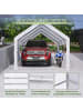 ABRIHOME Carport in Weiß 3x6 m mit Roll Up Fenster Seitenwänden für Auto