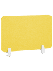 Beliani Schreibtischtrennwand WALLY in Gelb - (W) 80 x (H) 40 x (L) 2 cm