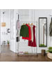 relaxdays Garderobe in Silber - (B)80 x (H)165 x (T)44 cm