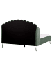 Beliani Doppelbett AMBILLOU in Grün/Gold - (W) 177 x (H) 126 x (L) 214 cm