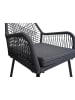 MCW 2er-Set Gartenstuhl O12, Anthrazit, Bezug dunkelgrau