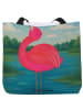 Mr. & Mrs. Panda Reisetasche Flamingo Stolz Design ohne Spruch in Weiß