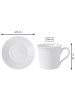 Villeroy & Boch 6er Set Kaffeetassen mit Untertassen Cellini 200 ml in weiß