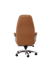 FineBuy Bürostuhl in Braun / Leder / 67x67x137