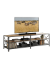 relaxdays TV-Lowboard in Braun/ Schwarz - (B)180 x (H)52 x (T)39 cm