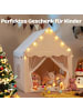 COSTWAY Spielhaus Kinderzelt mit Sternenlichter in Beige