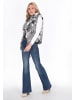 IZIA Women Vest in grey multicolor