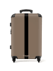 NoBoringSuitCases Suitcase Hellbraun mit schwarzem Streifen –