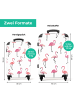 NoBoringSuitCases Suitcase, Handgepäck, Koffer, Trolley, Reisekoffer rosa Flamingo-Muster