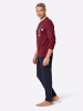 WITT WEIDEN Schlafanzüge in dunkelrot-bedruckt + marine-bedruckt