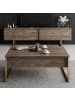 CALICOSY TV Möbel LUXE in Walnuss/Gold - (W) 180  x (H) 50  x (L) 30  cm