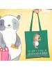 Mr. & Mrs. Panda totebag Igel Wein mit Spruch in Mint