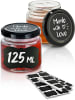 Praknu 25 Marmeladengläser Klein 125ml - Mit Etiketten & Stift - Luftdicht -