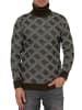 Rusty Neal Grobstrick mit Karomuster Rollkragen-Pullover in Khaki