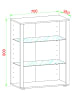 VCM  Holz Glas Stand Vitrine Glasol L in Weiß