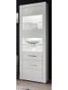 Furn.Design Vitrine weiß Hochglanz 65 cm, Vitrinenschrank modern