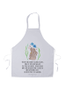 Mr. & Mrs. Panda Gastro Schürze Hase Blume mit Spruch in Weiß