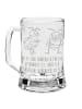 Mr. & Mrs. Panda Gravur Bierkrug Hummeln Kleeblatt mit Spruch in Transparent