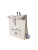 AWAVE Veganer Leder Rucksack 10 l Kraft Papier in Grau