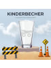 LUXENTU 3er Set Kinderbecher Baustellenfahrzeuge 300 ml in transparent