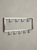 KADIMA DESIGN Wandgarderobe Metall Silber 50x20x4 cm Design Flurgarderobe Stahl,