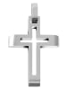 Adeliás Herren Anhänger – Kreuz Kreuzanhänger aus Edelstahl in silber