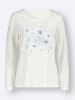 Sieh an! Langarmshirt in ecru-eisblau