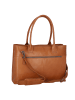 Plevier Rock Amber Schultertasche Leder 43 cm Laptopfach in cognac