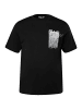 Men Plus Kurzarm T-Shirt in schwarz