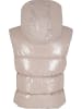 Urban Classics Urban Classics Ladies Recycled Shiny Puffer Vest with Hood in duskrose