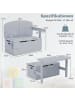 COSTWAY 3 in 1 Kindertisch mit Sitzbank in Grau