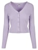 Urban Classics Urban Classics Damen Ladies Short Rib Knit Cardigan in lilac