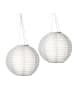 MARELIDA 2x LED Solar Lampion Gartenlampion D: 40cm in weiß