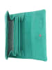 Greenburry Tumble Nappa Geldbörse Leder 19 cm in aqua green