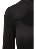 Urban Classics Urban Classics Damen Ladies Velvet Cut-Out Turtleneck Body in black