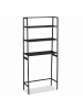relaxdays Waschmaschinenregal in Schwarz - (B)65 x (H)157 x (T)28 cm