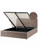 Beliani Doppelbett MASSOGNES in Beige/Schwarz - (W) 146 x (H) 90 x (L) 211 cm