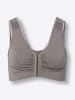 Sieh an! Vorderverschluss-BH in grau + erika